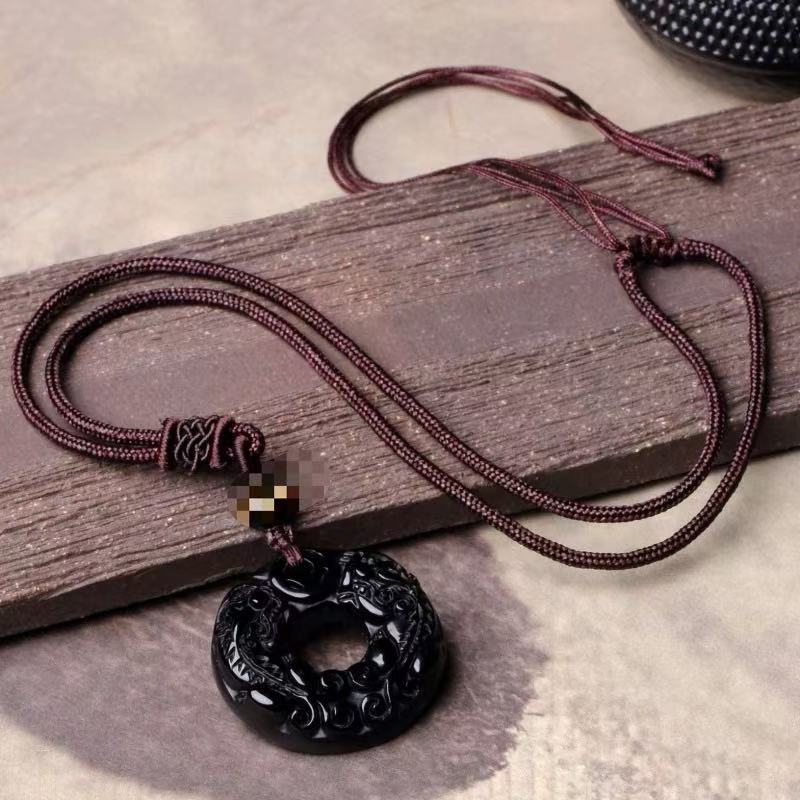 紫檀双鱼平安扣挂坠  ZT6001-F