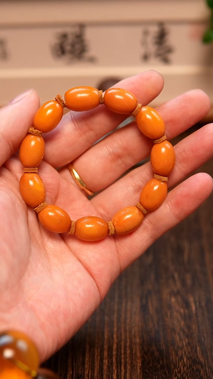 未镶嵌蜜蜡手串蜜蜡手串多样性发其一