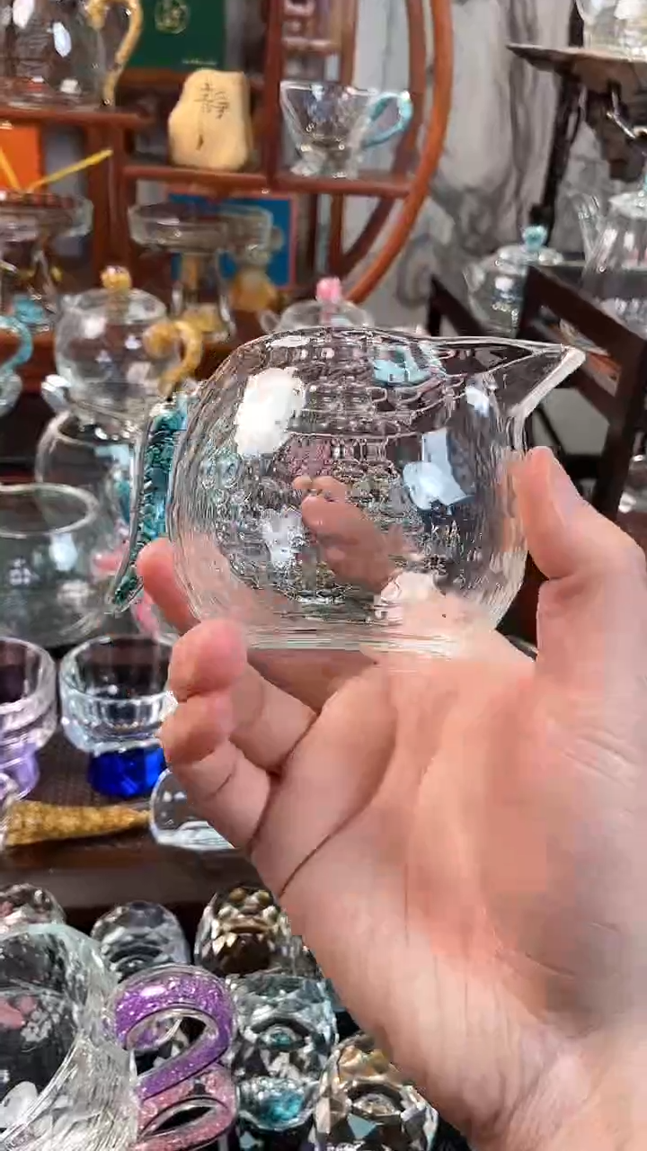 【闪购商品】玺宴新款水晶胖公杯绿松石