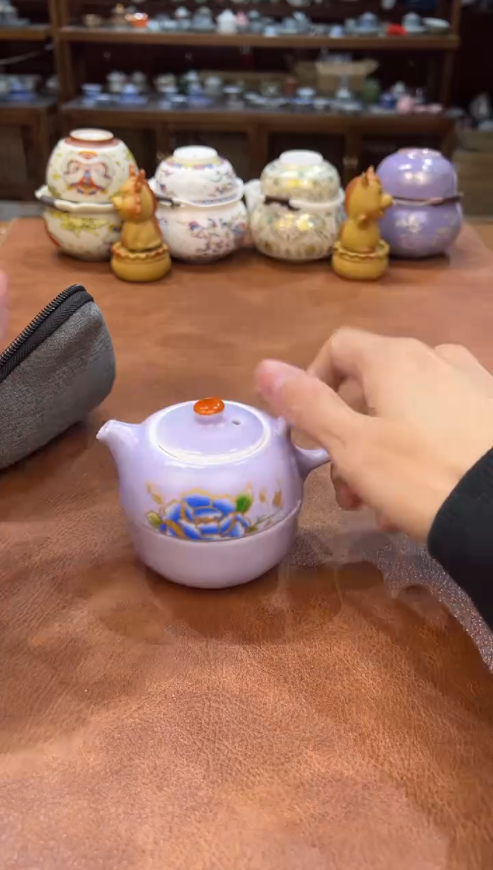 真的很便宜会开片的旅行茶具