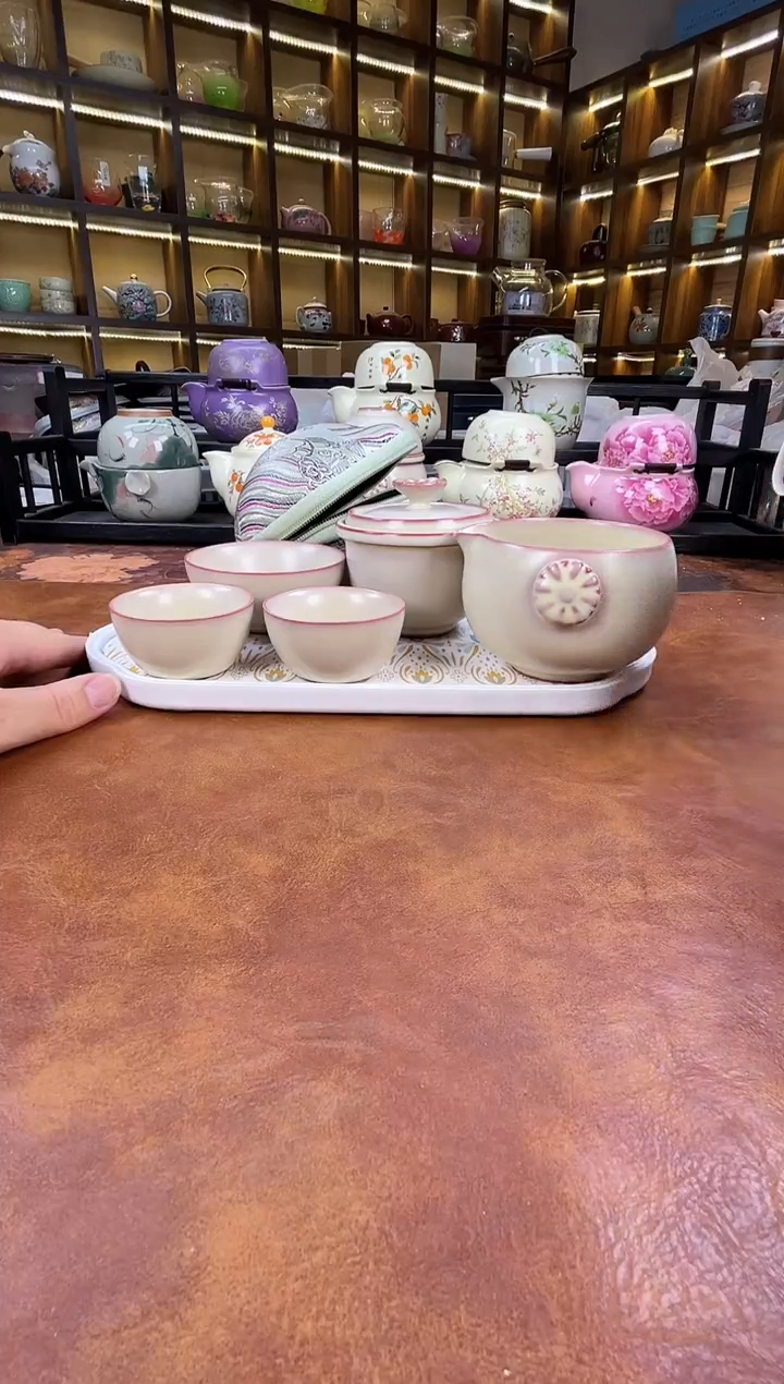 .古道源猪油冻旅行+金银错茶盘