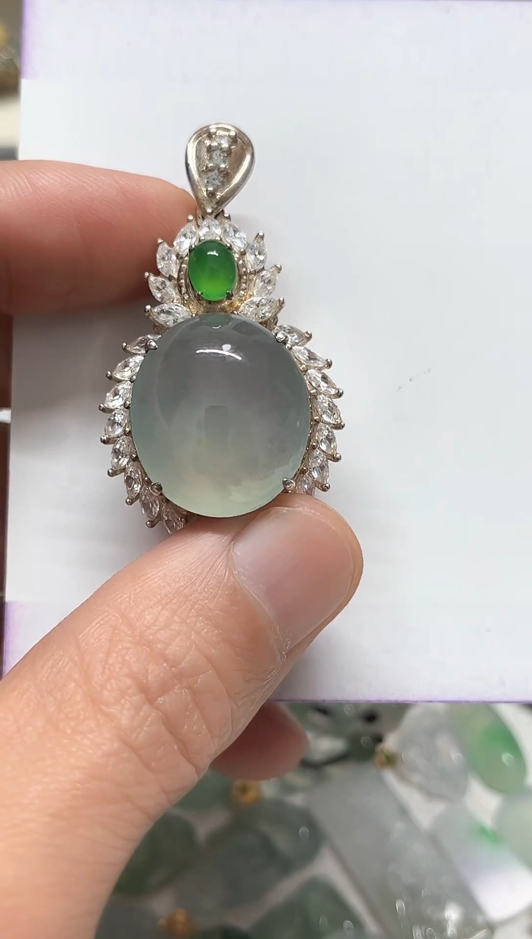 【闪购商品】翡翠颈饰未镶嵌天然缅甸A货翡翠吊坠