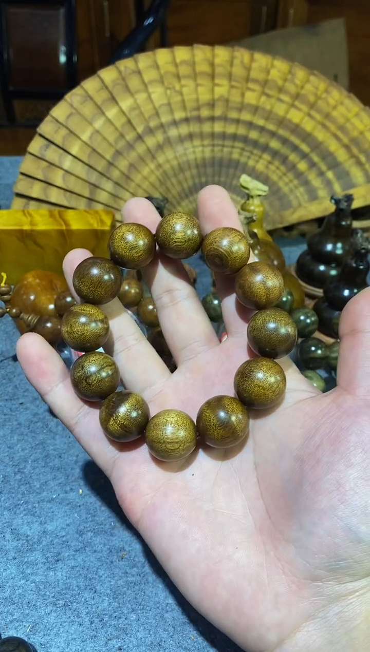 楠木（金丝楠）手串/手链【楠帝】小叶桢楠枯木老黄料2.0