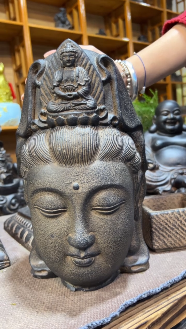 陶土【火山泥】观音佛首