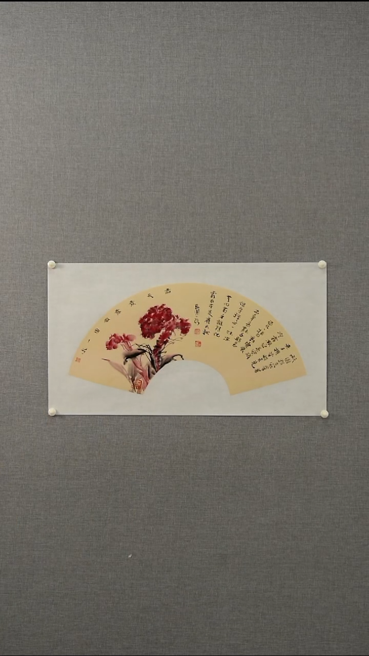 国画朱老师-花鸟-扇面 -03