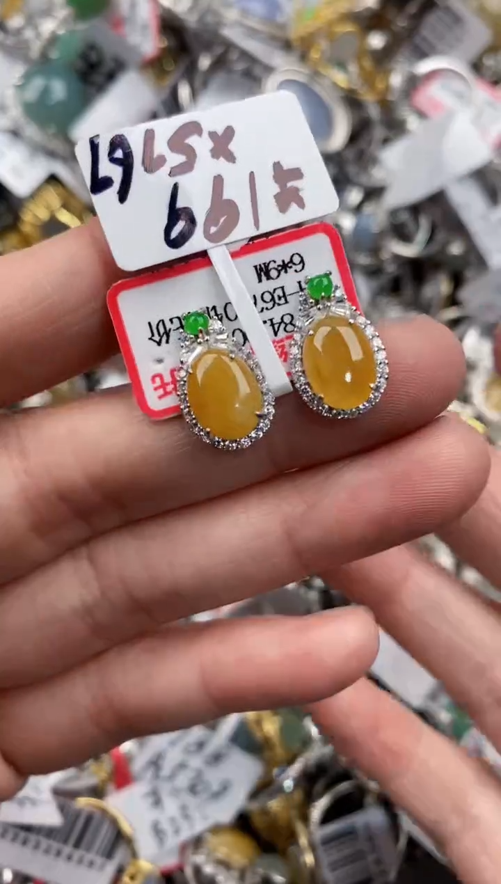 银S925镶嵌戒指翡翠11   4