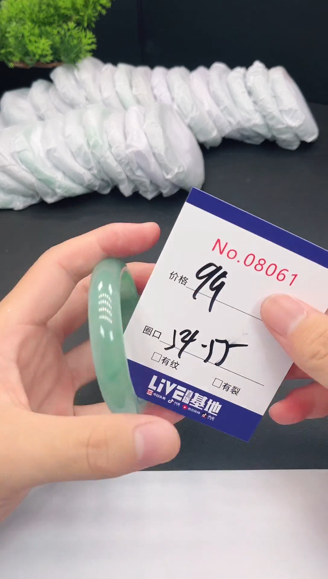 未镶嵌手镯翡翠8061