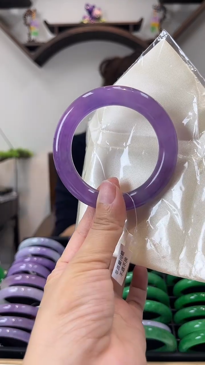 【闪购商品】砖雕a27 紫罗兰手镯 圈口57