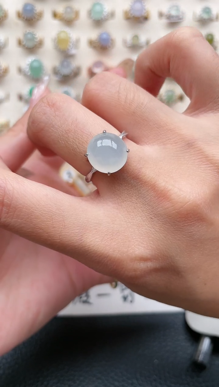 【闪购商品】翡翠戒指银S925镶嵌1111