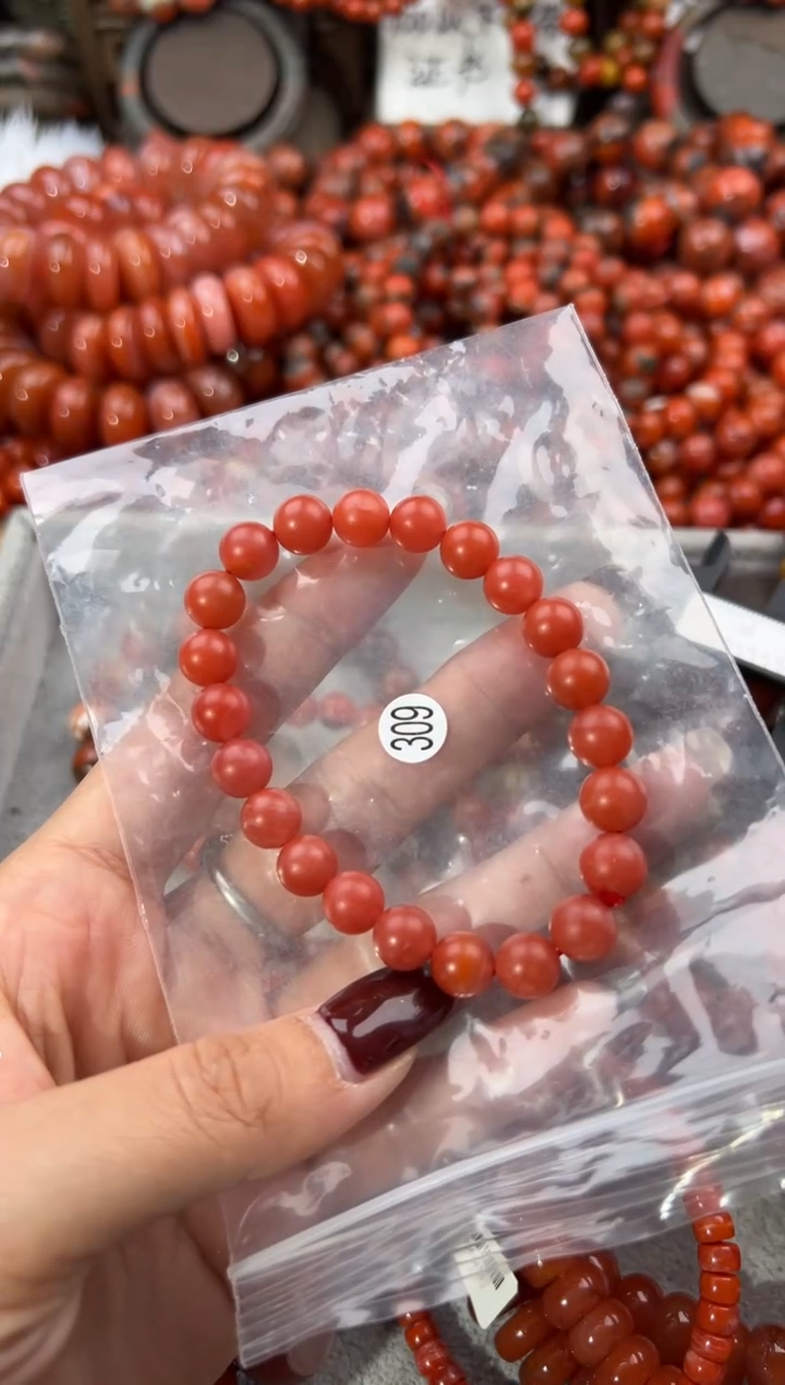 未镶嵌手串南红玛瑙8+