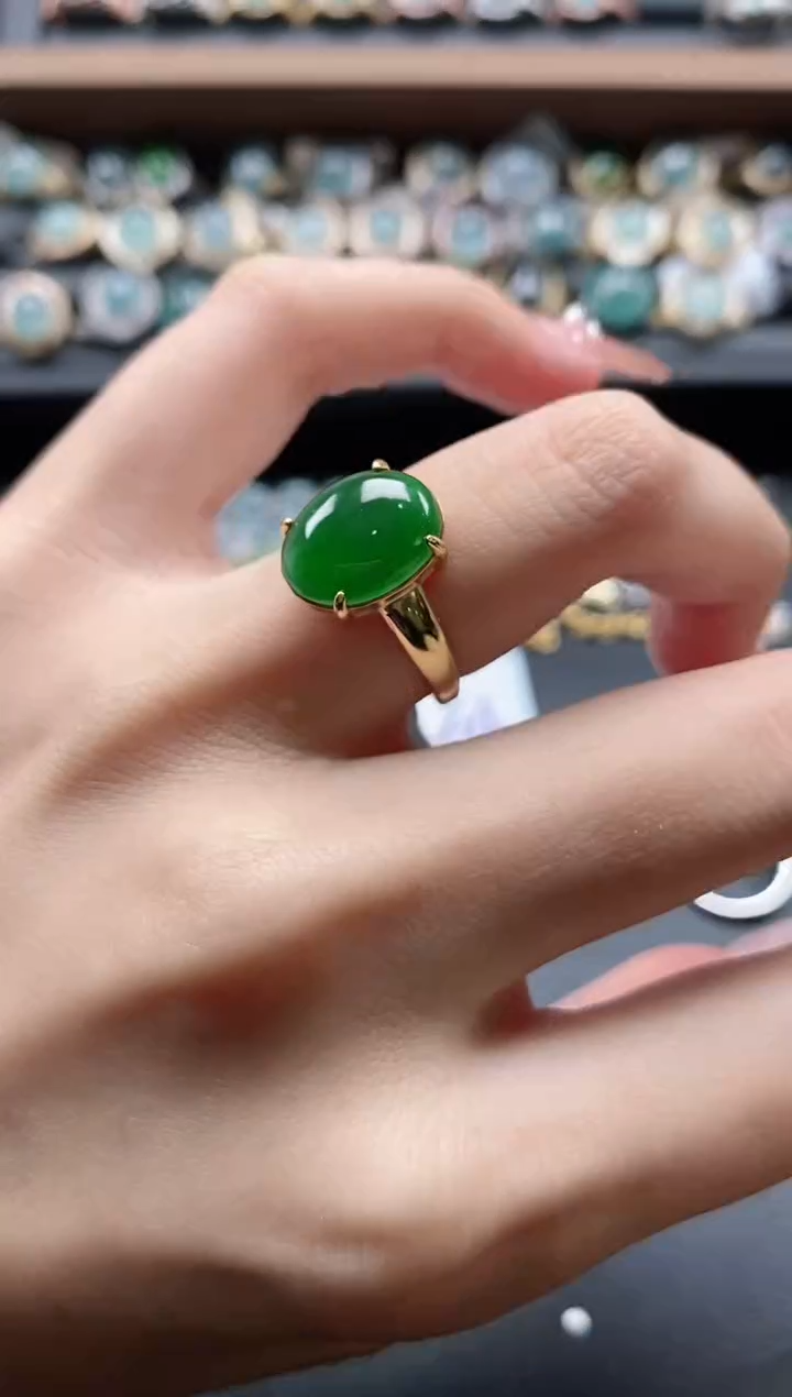 【闪购商品】翡翠戒指银S925镶嵌51151