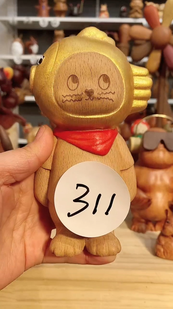 【闪购商品】木木雕摆件可爱卡通