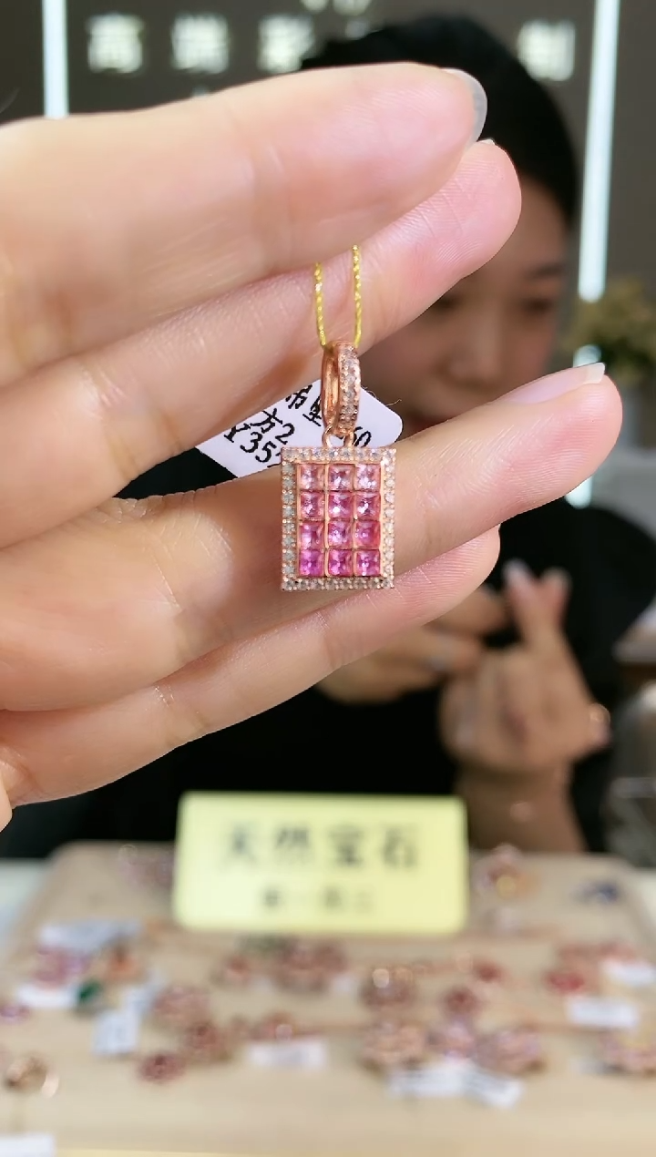 【闪购商品】蓝宝石颈饰银S925镶嵌颈饰