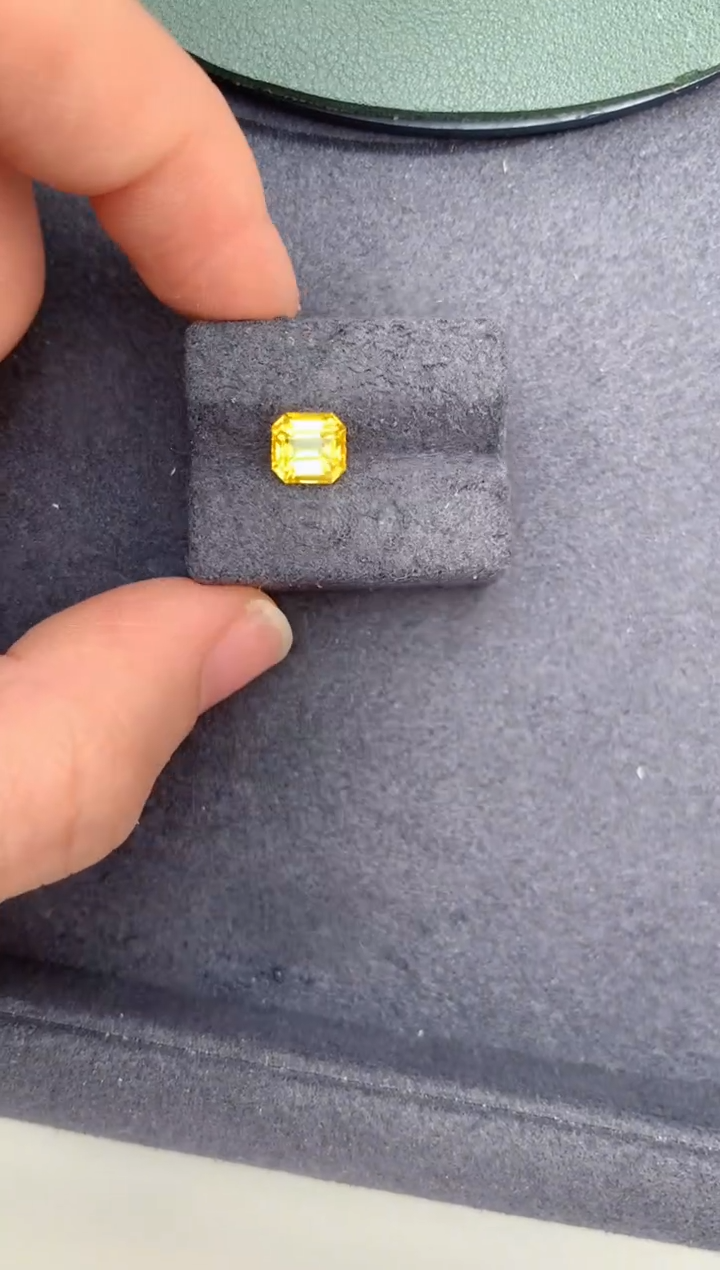 彩色蓝宝石裸石未镶嵌1ct黄蓝宝  