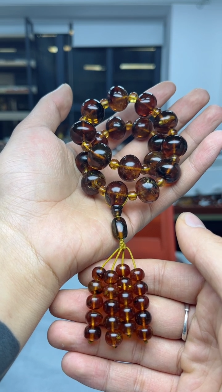 【闪购商品】琥珀裸石未镶嵌发货票金珀手持深色