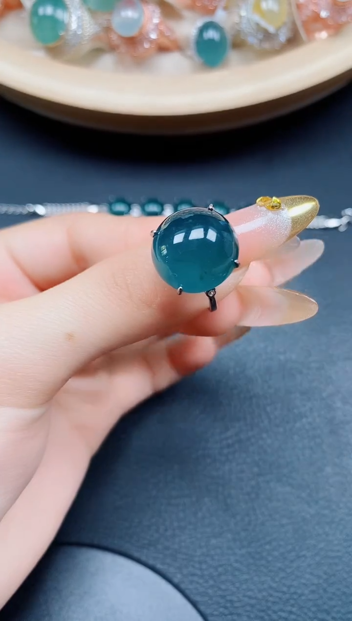 【闪购商品】翡翠戒指银S925镶嵌翡翠