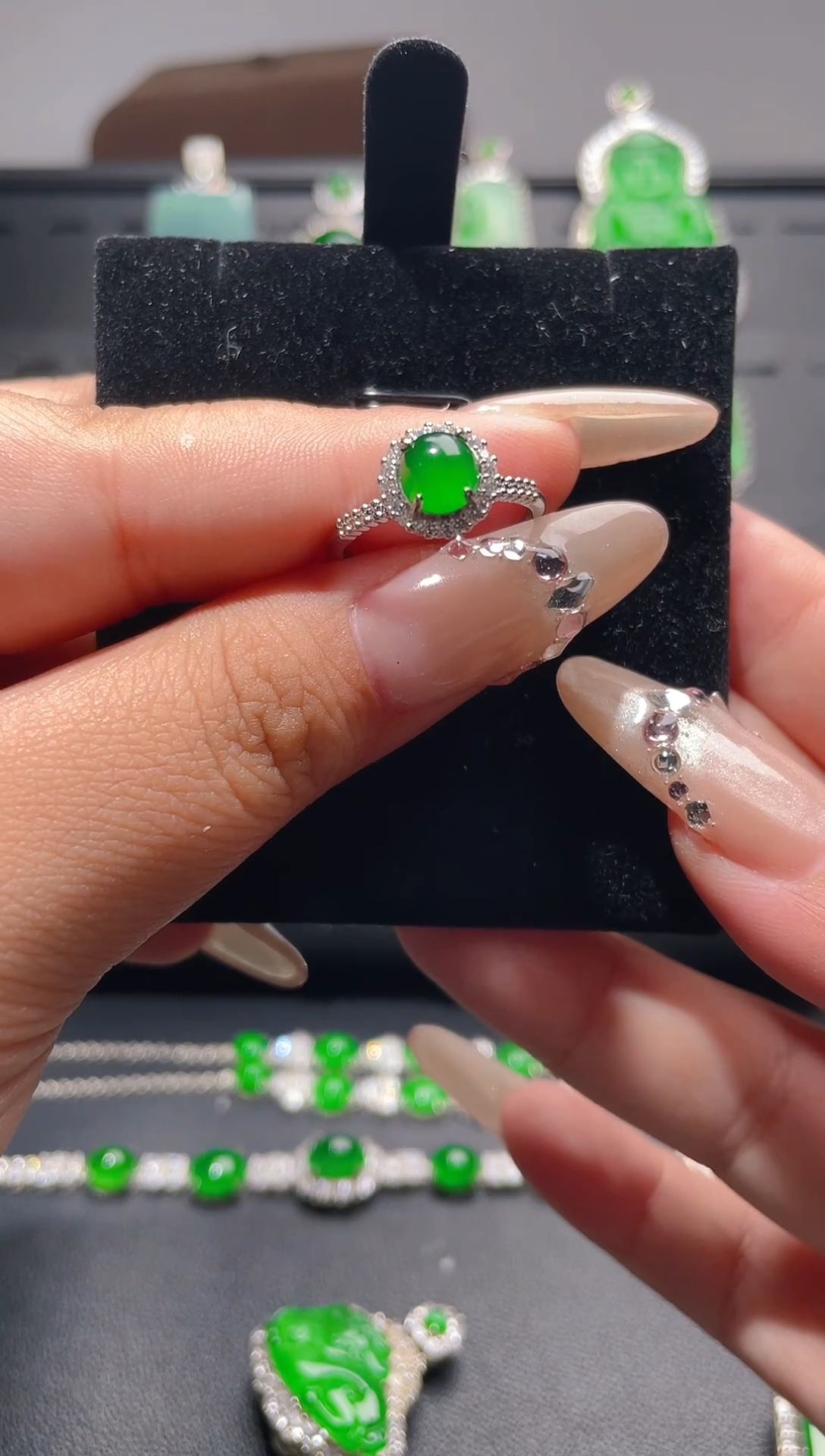 【闪购商品】翡翠戒指未镶嵌天然A货翡翠