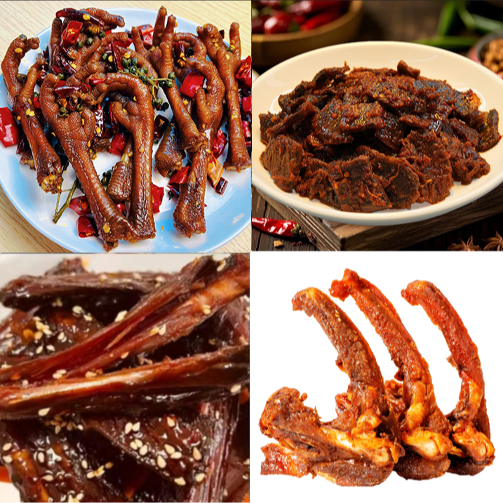 “618套餐”图片四样+2翅根1个装1肉片1鸭脖1梅子鸡尖1小鸭爪共10样