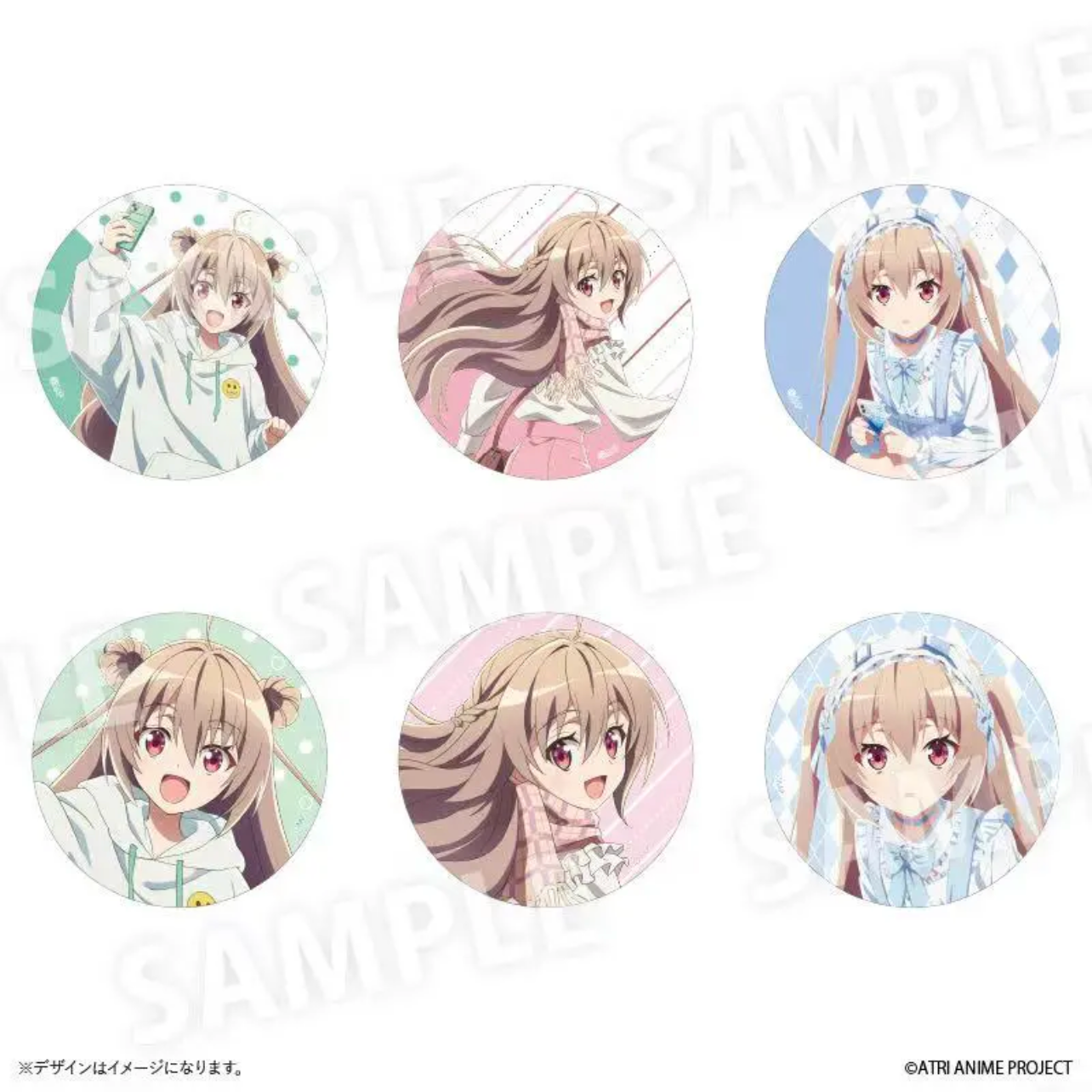 【现货】ATRI亚托莉我挚爱的人生 tsutaya场贩吧唧徽章 盲盒代拆