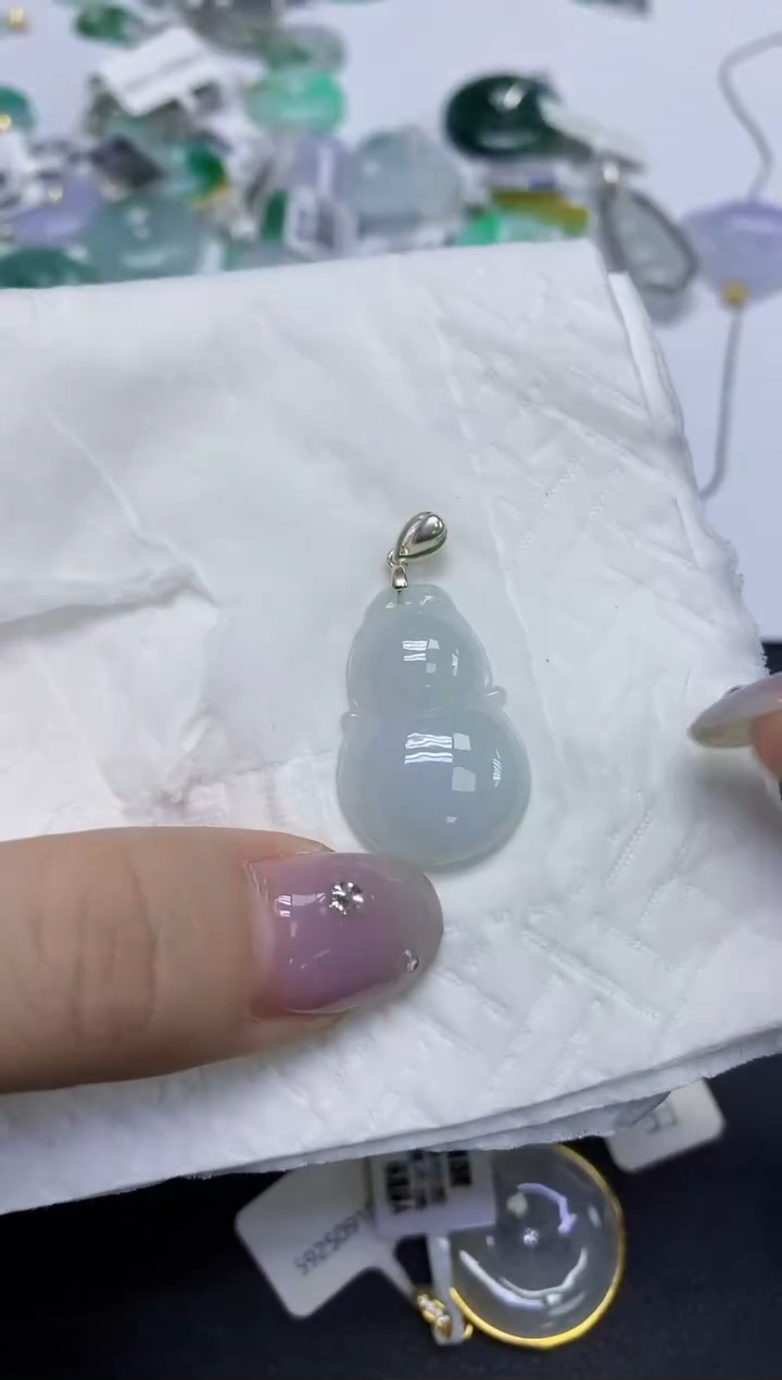 颈饰未镶嵌翡翠天然缅甸翡翠A货百元以上9元证书费自理