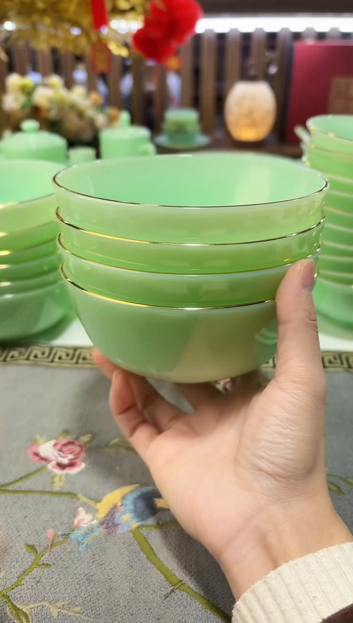 玉瓷 5.5英寸饭碗4个景德镇陶瓷