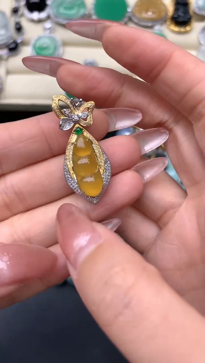 【闪购商品】翡翠颈饰18K金镶嵌348-中国好珍宝