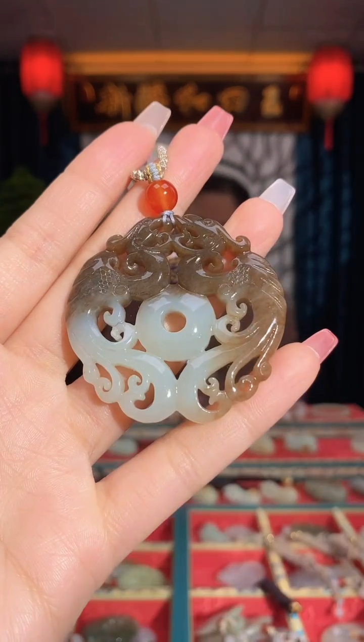 【闪购商品】和田玉挂件未镶嵌龙凤