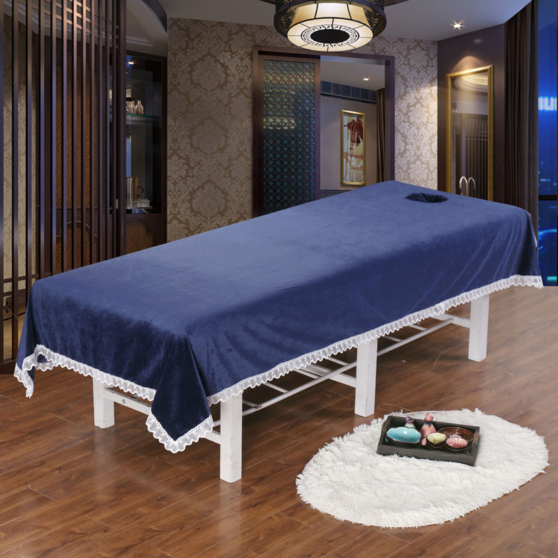 梓慕高档水晶绒美容床罩床单美容四件套床单珊瑚绒法兰绒美容床单