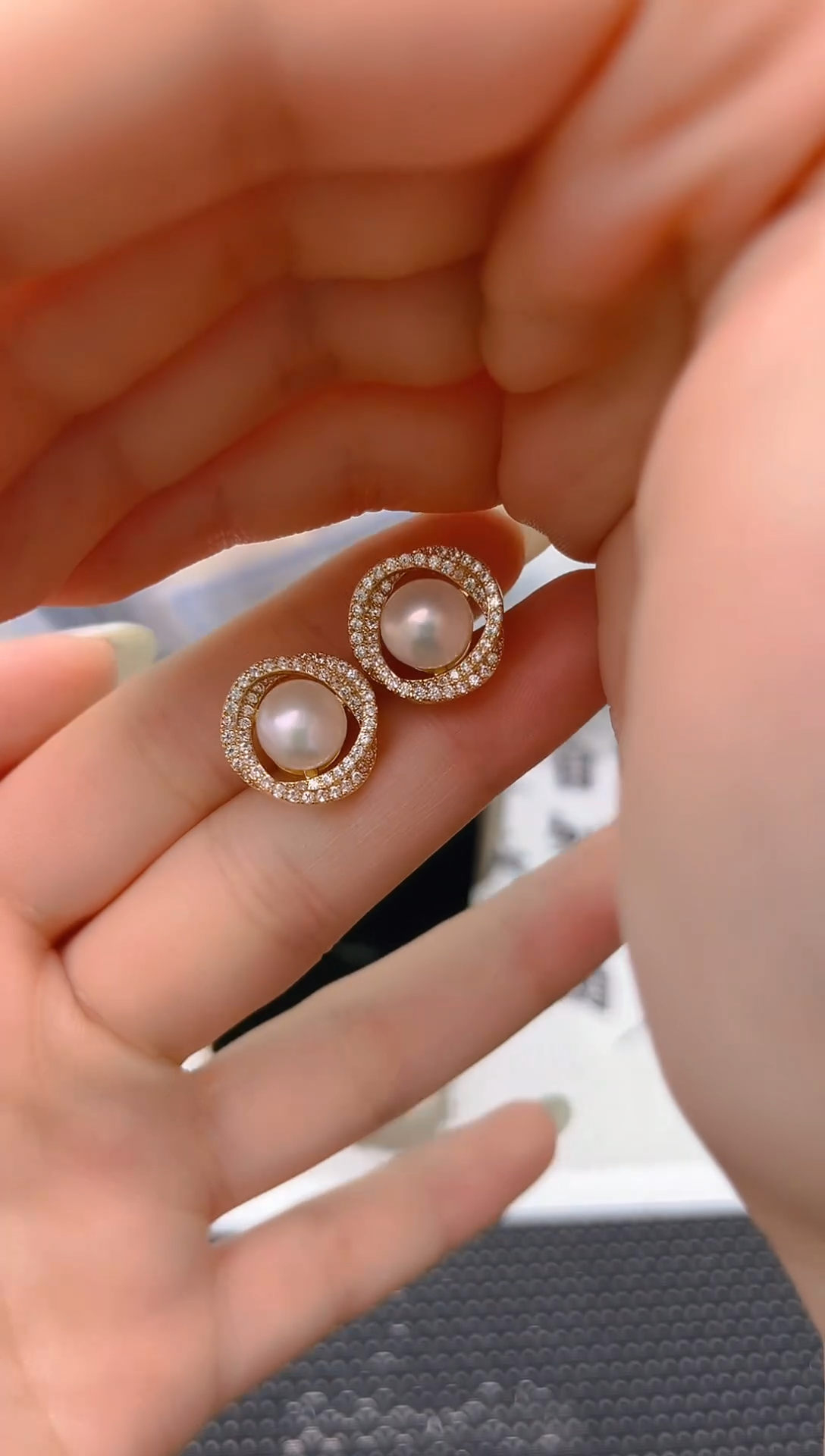 未镶嵌淡水珍珠耳饰ed1177