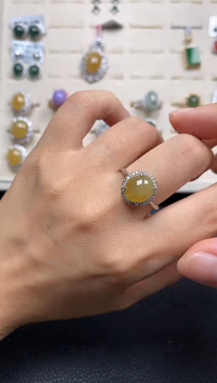 【闪购商品】翡翠戒指银S925镶嵌11111