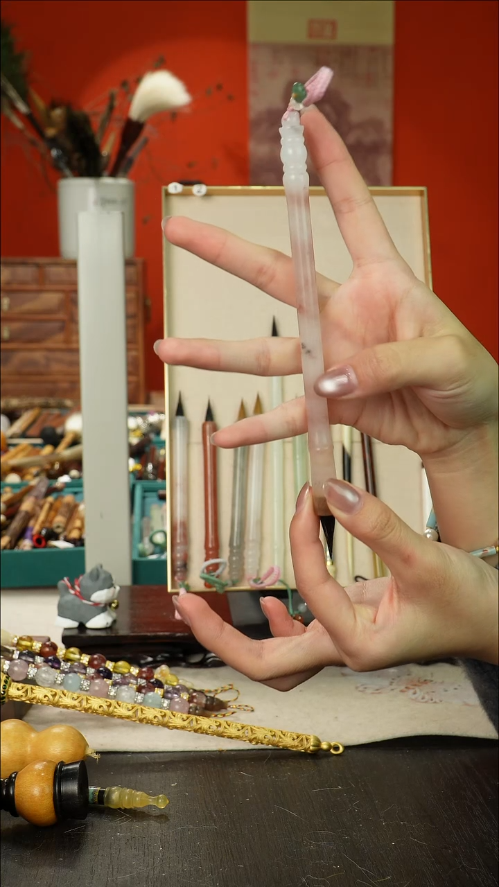 闪20孤品高货毛笔链接 清水试笔 蘸墨不退