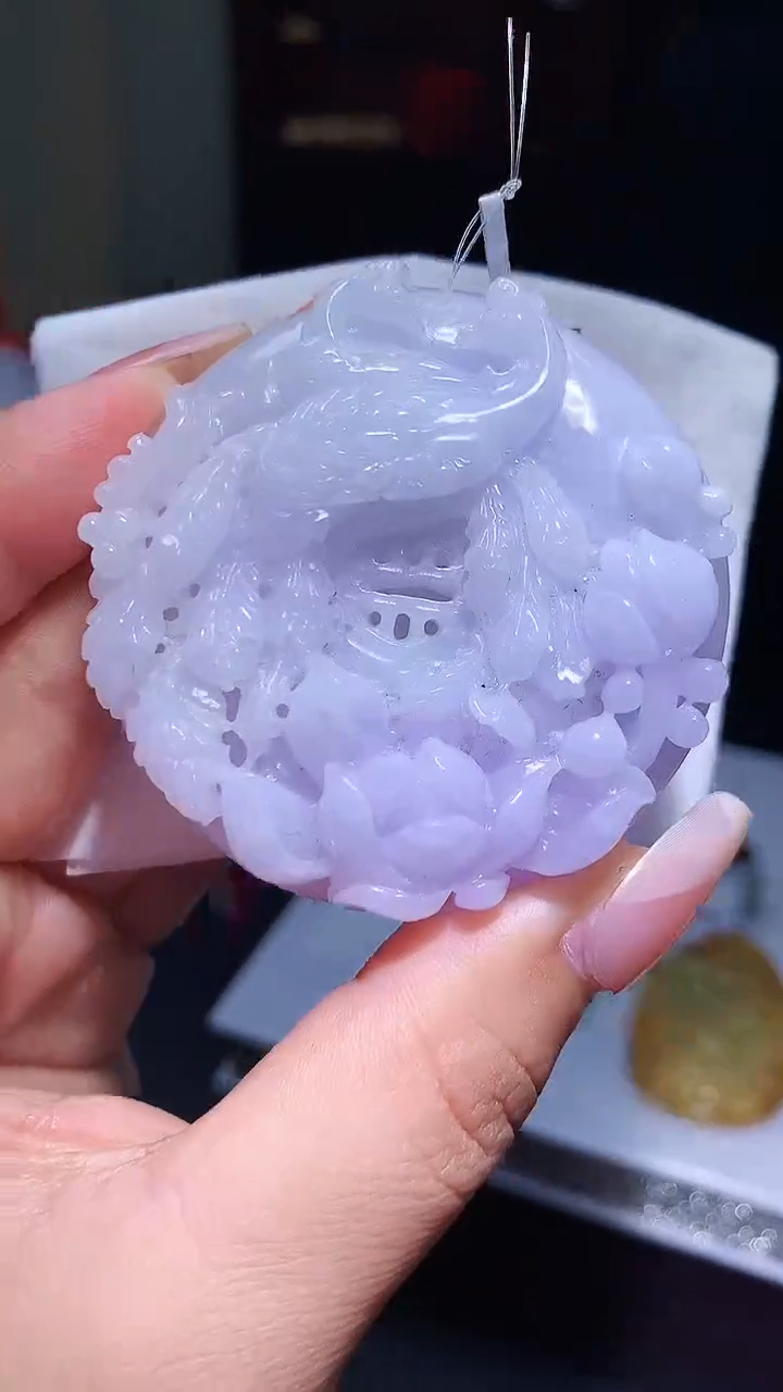 【闪购商品】定制翡翠未镶嵌1057xx-毛货挂件17