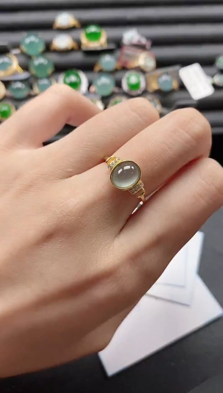 【闪购商品】翡翠戒指银S925镶嵌51151