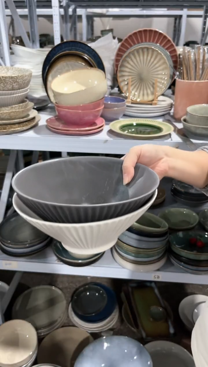 【闪购商品】瓷片外贸尾货瑕疵满20包邮X2 八英寸灰加白