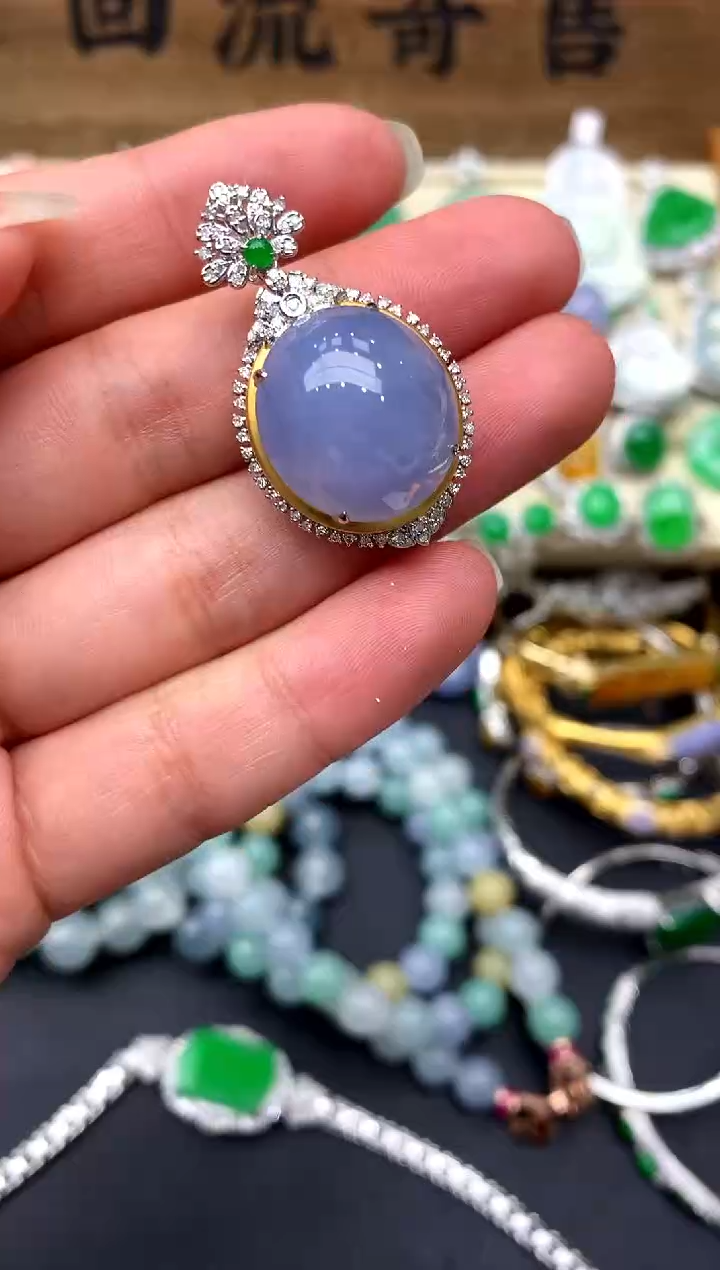 【闪购商品】翡翠颈饰18K金镶嵌323-中国好珍宝