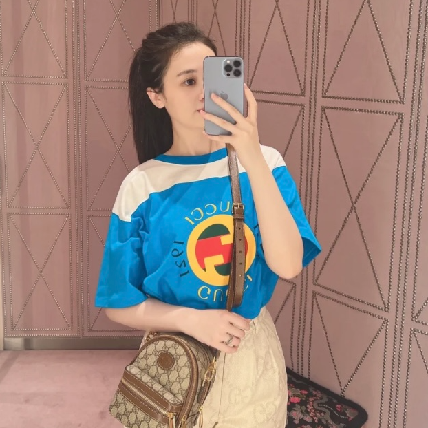 未使用 GUCCI/古驰 1921字母印花短袖男女同款