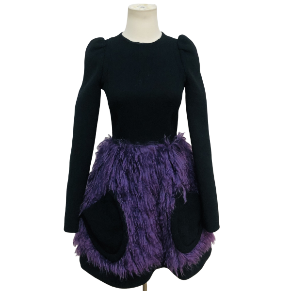 妃鱼/谬谬/羊毛/连衣裙/95新/橙三24