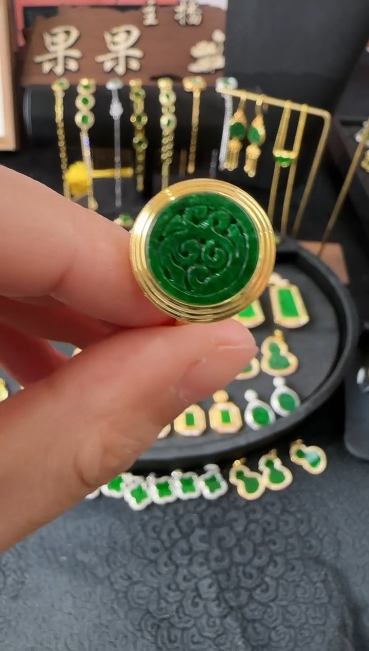 【闪购商品】翡翠戒指银S925镶嵌戒指