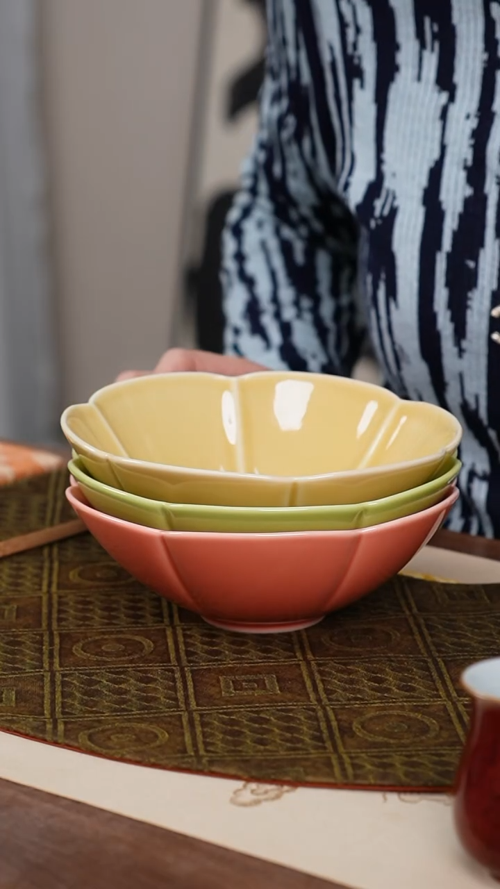 【闪购商品】三色单色釉果盘茶具