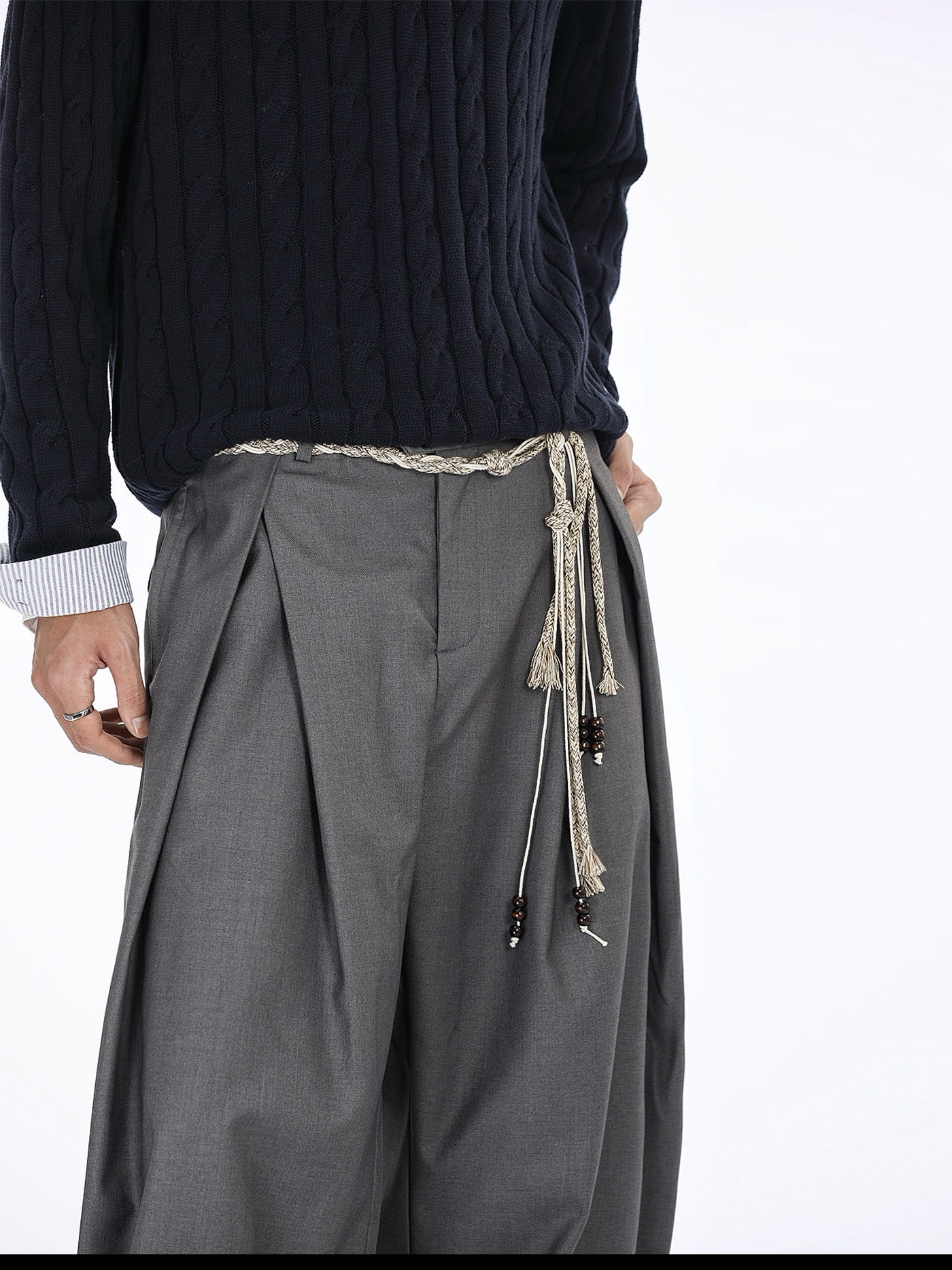 NOHAPPY “配饰”复古民族风波西米亚腰带男女收腰细皮带小众设计