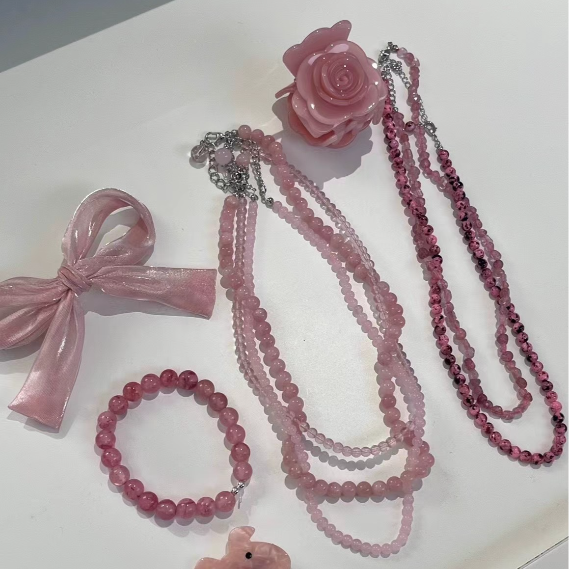 铜合金合成锆石项链 预售900-920复古项链古风小众仙女紫色甜美