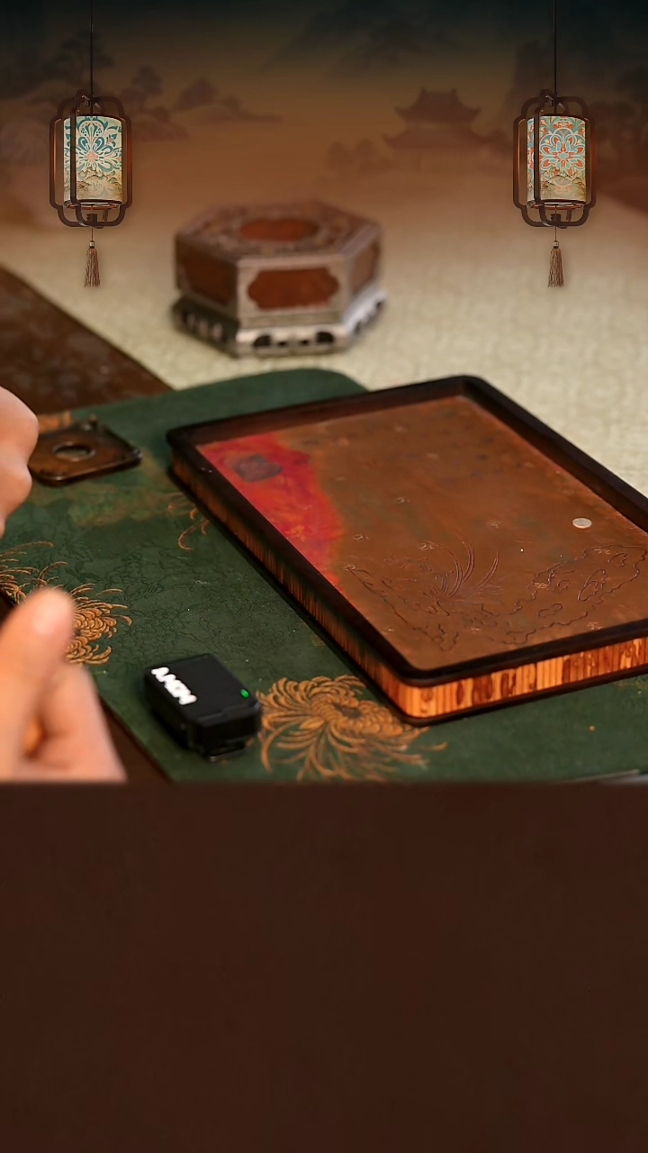 太湖石兰花茶盘 