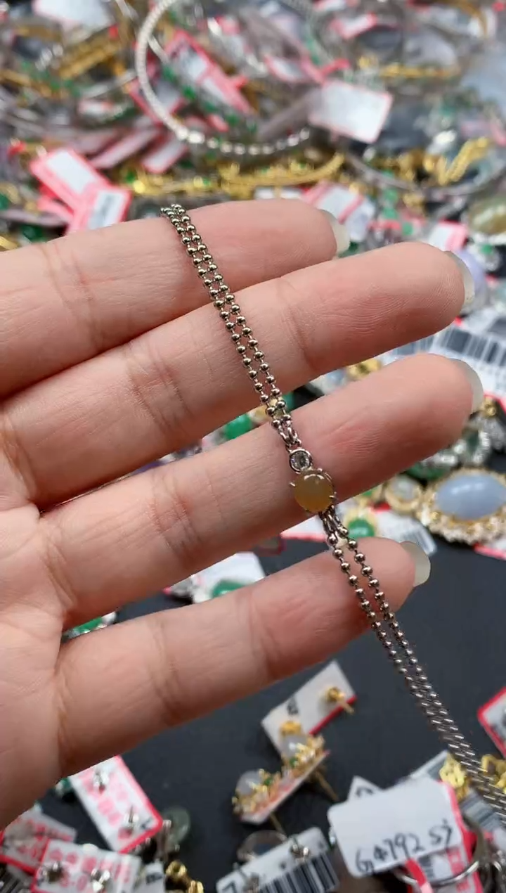 银S925镶嵌戒指翡翠天然A货缅甸翡翠