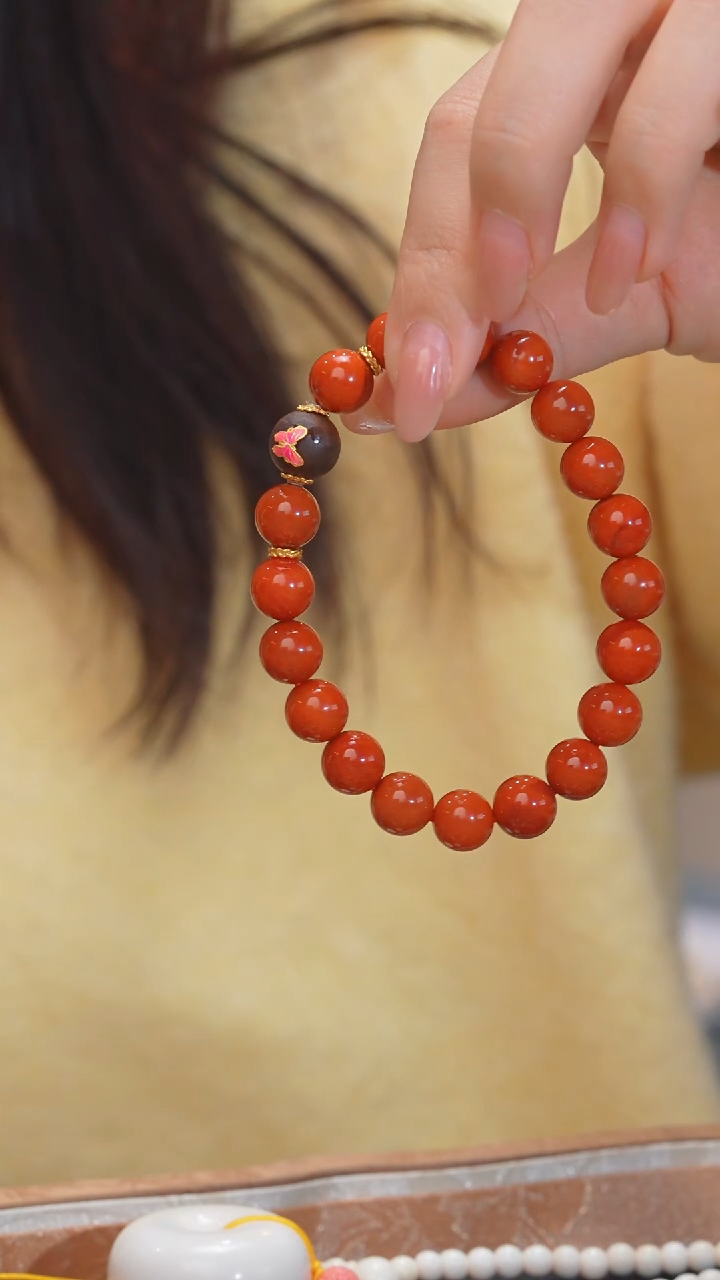 【闪购商品】南红玛瑙手串未镶嵌多样性发 卡9@@W9379