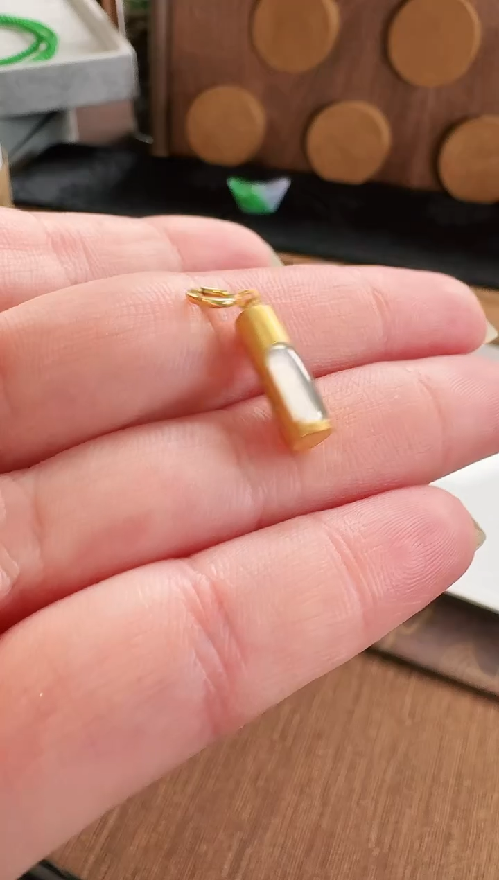 翡翠18K金镶嵌吊坠(不含链)吊坠