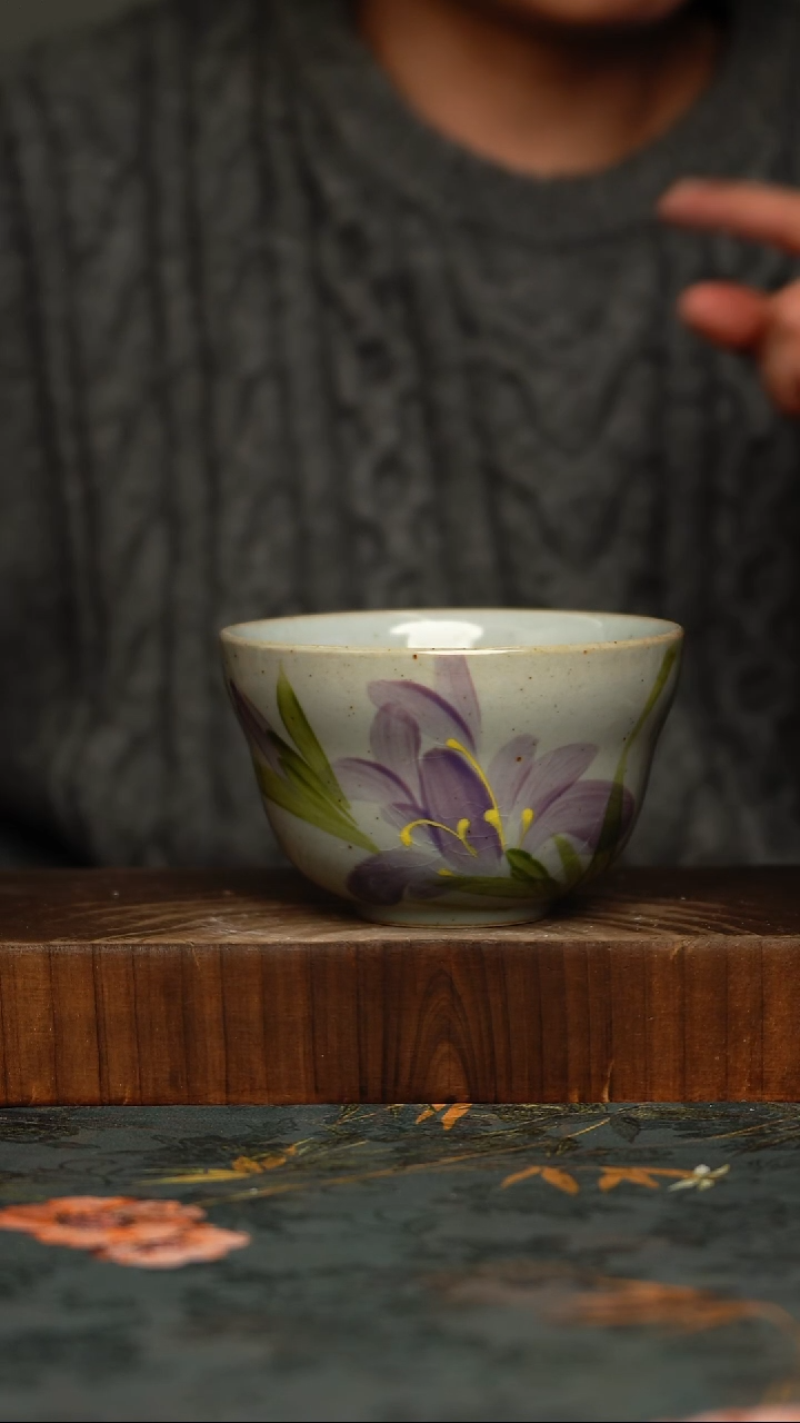 瓷片釉下彩手工手绘同款陶器