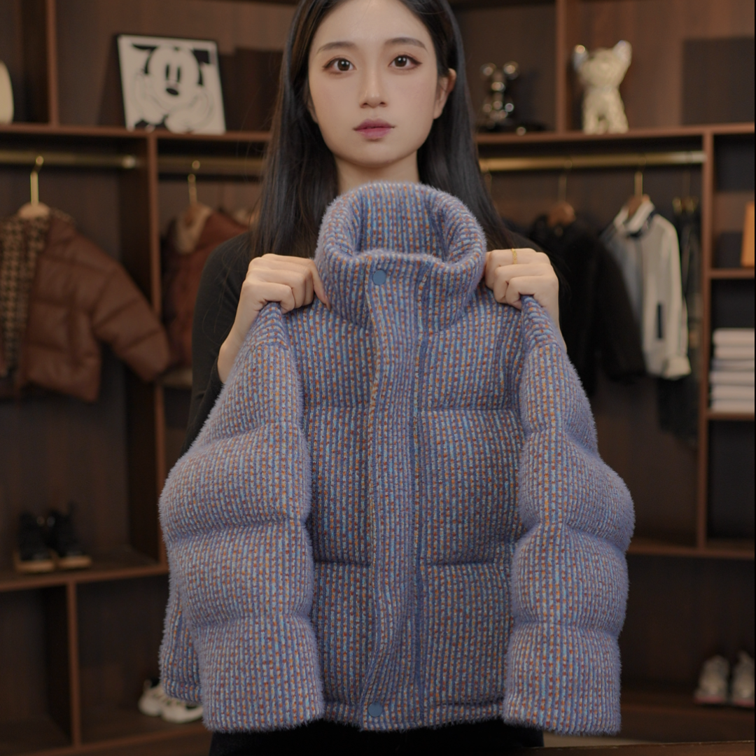 男童棉服彩色立领冬装2025新款洋气儿童冬季加厚棉服时尚洋气外套