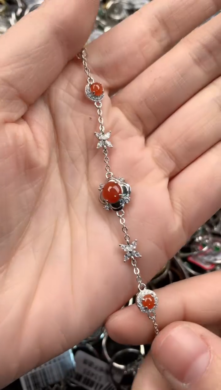 银S925镶嵌戒指翡翠12   9