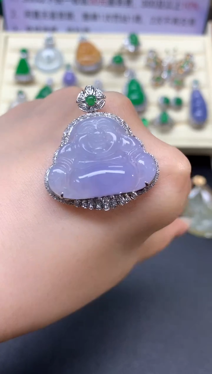 【闪购商品】翡翠吊坠(不含链)18K金镶嵌吊坠|4800+480