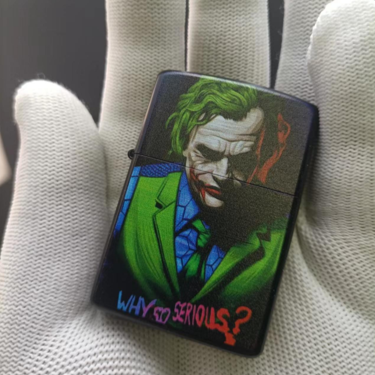 彩绘小丑防风煤油打火机送男友